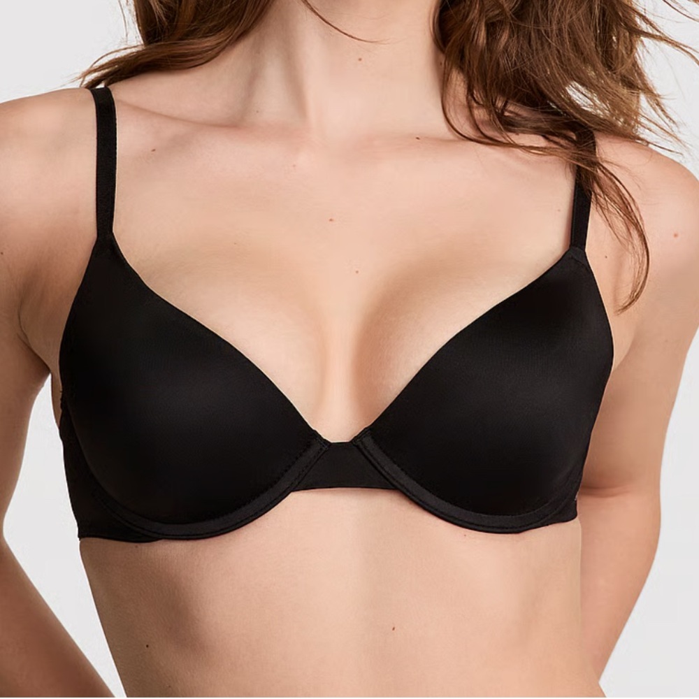 PINK Victoria's Secret Classic Black Bra Wear Everywhere Push Up Bra